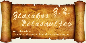 Zlatokos Milosavljev vizit kartica